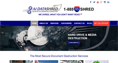 Desktop Screenshot of a1datashred.com